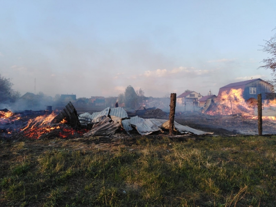 В деревне Орловка произошел пожар