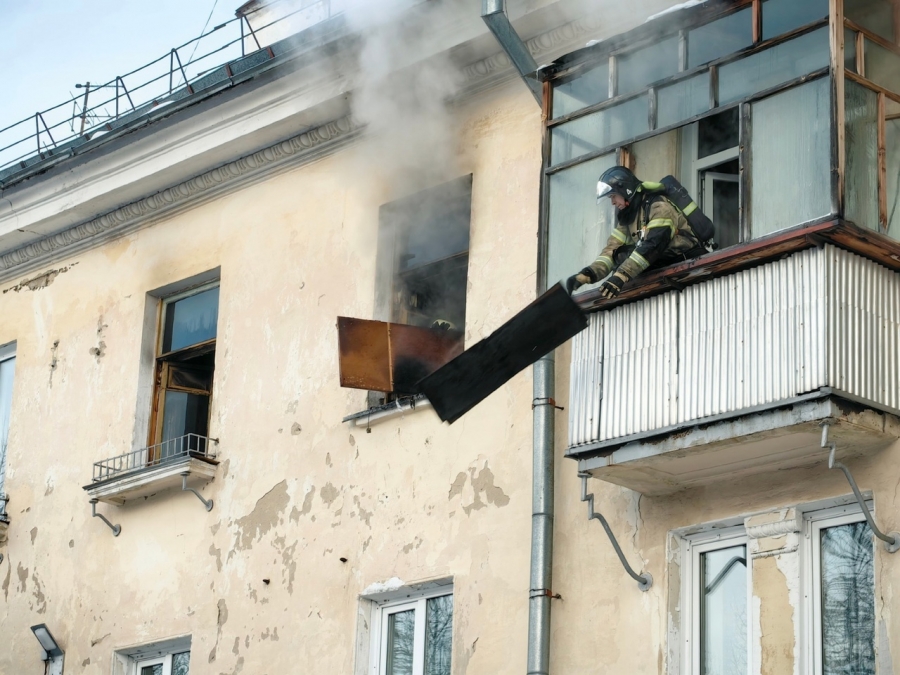 24 февраля в доме на улице Первомайской произошел пожар